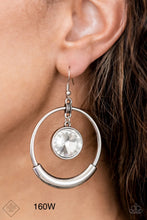 Load image into Gallery viewer, Paparazzi “Urban Echo” White Dangle Earrings - Paparazzi Accessories