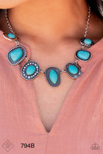 Load image into Gallery viewer, “Albuquerque Artisan” Blue Necklace Earring Set - Paparazzi