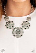 Load image into Gallery viewer, Paparazzi “Royally Romantic" Green Necklace Earring Set - Paparazzi Accessories