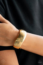 Load image into Gallery viewer, Paparazzi “Urban Anchor” Gold Hinged Bracelet - Paparazzi Accessories