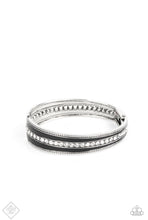 Load image into Gallery viewer, Paparazzi “Exquisitely Empirical” Black Hinged Bracelet - Paparazzi Accessories