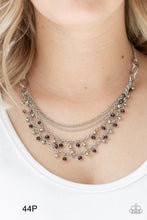 Load image into Gallery viewer, Paparazzi "Financially Fabulous" Purple Necklace Earring Set - Paparazzi Accessories