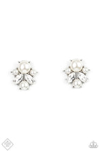 Load image into Gallery viewer, Paparazzi “Royal Reverie” White Pearl Post Earrings - Paparazzi Accessories