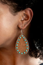 Load image into Gallery viewer, Paparazzi “Rustic Refuge” Blue Dangle Earrings - Paparazzi Accessories