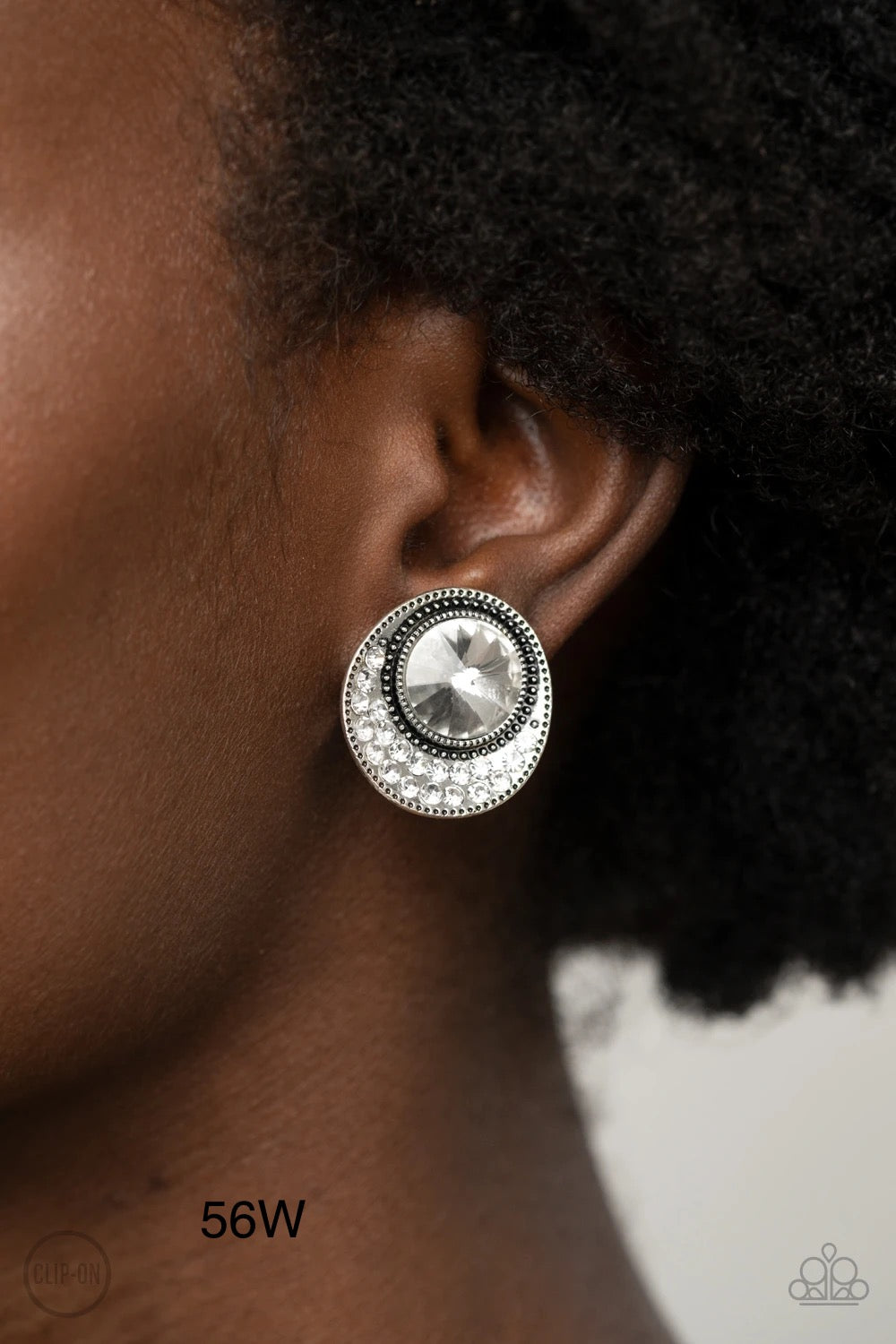 Paparazzi “Off The RICHER-Scale” Clip-On Earrings White - Cindysblingboutique