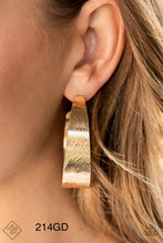 Load image into Gallery viewer, Paparazzi “Curve Crushin” Hoop Gold Earrings - Paparazzi Accessories