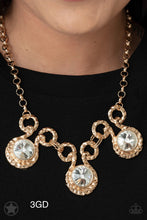 Load image into Gallery viewer, Paparazzi Blockbuster “Hypnotized” Gold Necklace Earring Set -Cindysblingboutique