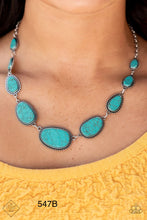Load image into Gallery viewer, Paparazzi “Elemental Eden” Blue Necklace Earring Set - Paparazzi Accessories