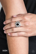 Load image into Gallery viewer, Paparazzi “Burn Bright Black” Stretch Ring - Paparazzi Accessories
