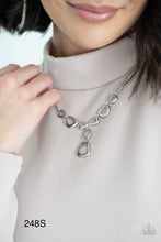 Load image into Gallery viewer, Paparazzi “So Mod” Silver Necklace Earring Set - Paparazzi Accessories