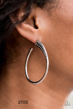 Load image into Gallery viewer, Paparazzi "Fully Loaded" Silver Hoop Earrings - Cindysblingboutique