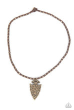 Load image into Gallery viewer, Paparazzi “Get Your ARROWHEAD in The Game” Brass Urban Necklace - Paparazzi Accessories