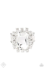 Load image into Gallery viewer, Paparazzi “Galactic Glamour” White Stretch  Ring - Paparazzi Accessories