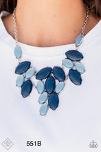 Load image into Gallery viewer, Paparazzi “Date Night Nouveau” Blue Necklace Earring Set - Paparazzi Accessories