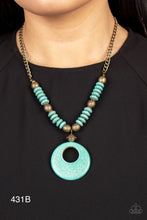 Load image into Gallery viewer, Paparazzi “Oasis Goddess” Brass Necklace Earring Set - Cindysblingboutique