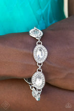 Load image into Gallery viewer, Paparazzi "Next-Level Sparkle" White Clasp Bracelet - Paparazzi Accessories