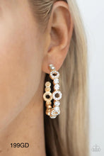 Load image into Gallery viewer, “Swoon-Worthy Sparkle” Gold Hoop Earrings - Paparazzi Accessories