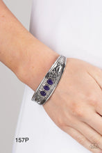 Load image into Gallery viewer, Paparazzi “Flower Patch Picnic&quot; Purple Cuff Bracelet - Cindysblingboutique

