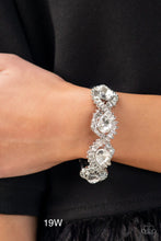 Load image into Gallery viewer, Paparazzi “For the Win” White Hinged Bracelet - Paparazzi Accessories