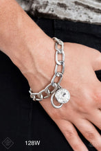 Load image into Gallery viewer, Paparazzi “Unyielding Roar” White Adjustable Clasp Bracelet - Paparazzi Accessories