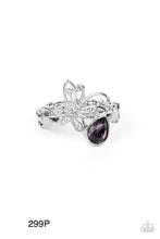 Load image into Gallery viewer, Paparazzi "Flawless Flutter" Purple Stretch Ring
