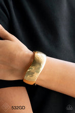 Load image into Gallery viewer, Paparazzi “Urban Anchor” Gold Hinged Bracelet - Paparazzi Accessories