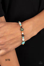 Load image into Gallery viewer, “Groovy Gerberas” Blue Adjustable Clasp Bracelet - Paparazzi Accessories