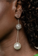 Load image into Gallery viewer, Paparazzi “Ballerina Balance” White Dangle Earrings - Paparazzi Accessories