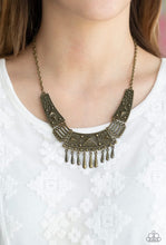 Load image into Gallery viewer, “STEER It Up” Brass Necklace Earring Set - Paparazzi
