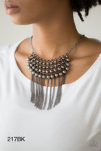 Load image into Gallery viewer, Paparazzi “DIVA-de and Rule” Black Necklace Earring Set
