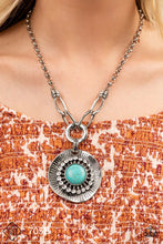 Load image into Gallery viewer, Paparazzi “Badlands Treasure Hunt” Blue Necklace Earring Set - Paparazzi Accessories