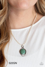 Load image into Gallery viewer, Paparazzi “Desert Mystery” Green Necklace Earring Set - Paparazzi Accessories