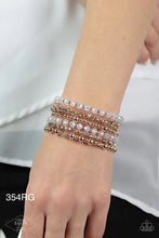 Load image into Gallery viewer, Paparazzi "Ice Knowing You" Rose Gold Coil Wrap Bracelet - Paparazzi Accessories