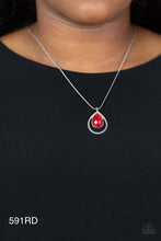 Load image into Gallery viewer, Paparazzi “Gorgeously Glimmering" Red Necklace Earring Set - Paparazzi Accessories