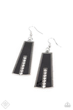 Load image into Gallery viewer, Paparazzi "Demandingly Deco" Black Dangle Earrings - Paparazzi Accessories