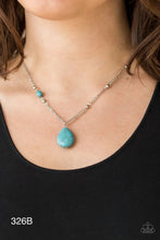 Load image into Gallery viewer, Paparazzi "Peaceful Prairies" Blue Necklace Earring Set - Paparazzi Accessories