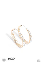 Load image into Gallery viewer, Paparazzi “GLITZY By Association” Gold Hoop Earrings - Paparazzi Accessories