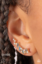 Load image into Gallery viewer, Paparazzi "Stay Magical" Gold Ear Crawlers Earrings - Paparazzi Accessories