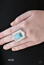 Load image into Gallery viewer, Paparazzi “Stone Cold Couture” Blue Ring

