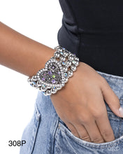 Load image into Gallery viewer, Paparazzi “Personal History” Purple Stretch Bracelet - Paparazzi Accessories
