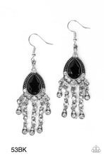 Load image into Gallery viewer, “Bling Bliss” Black Dangle Earrings - Paparazzi Accessories
