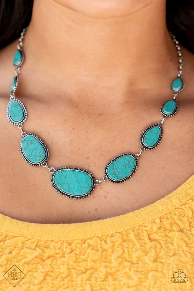 Paparazzi “Elemental Eden” Blue Necklace Earring Set
