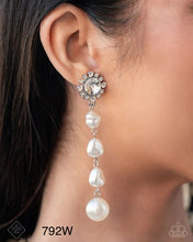 Load image into Gallery viewer, “Modish Motif” White Post Earring - Paparazzi
