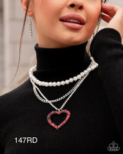 Load image into Gallery viewer, Paparazzi “Y2K Year Red” Necklace Earring Set
