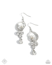 Load image into Gallery viewer, “Perfect Paradigm” White Dangle Earrings - Paparazzi Accessories
