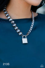 Load image into Gallery viewer, Paparazzi “LOCK and Roll” Silver Necklace
