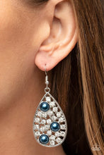 Load image into Gallery viewer, Paparazzi “Bauble Burst” Blue Dangle Earrings - Paparazzi Accessories
