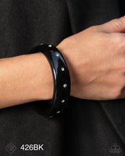 Load image into Gallery viewer, “Cheeky Chic” Black Bangle Bracelet - Paparazzi Accessories
