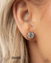 Load image into Gallery viewer, Paparazzi “Forceful Facets” Black Post Earrings - Paparazzi Accessories
