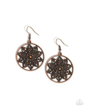 Load image into Gallery viewer, “Garden Allure” Copper Dangle Earrings - Paparazzi Accessories

